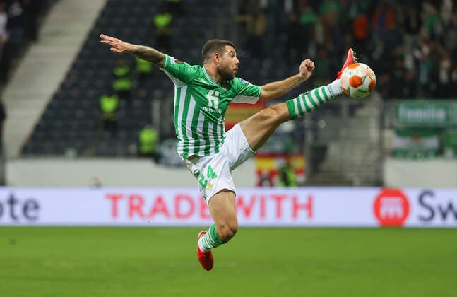 17 03 2022, Football UEFA Europa League, Eintracht Frankfurt Real Betis Sevilla, emonline, emspor, v l , Aitor Ruibal Real Betis Sevilla DFL DFB REGULATES PROHIBIT ANY USE OF PHOTOGRAPHS AS IMAGE SEQUENCES AND OR QUASI VIDEO xdcx Copyright: HMBxMedia