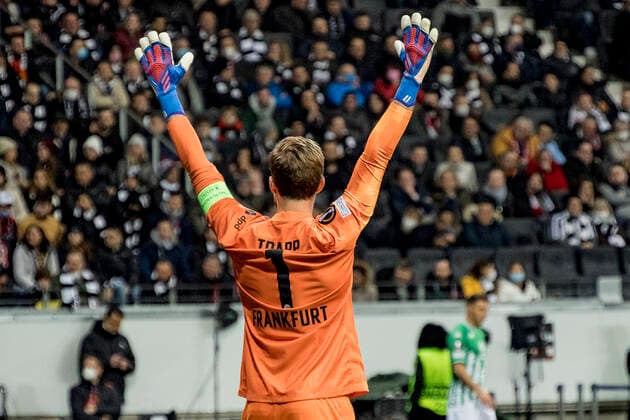 UEFA Europa League, Eintracht Frankfurt vs Real Betis Sevilla, Frankfurt, Deutsche Bank Park, 17 3 2022 Kevin Trapp Eintracht Frankfurt 1 , Eintracht Frankfurt vs Real Betis Sevilla, Frankfurt, Deutsche Bank Park, 17 3 2022 Copyright: xBEAUTIFULxSPORTS Gawlikx