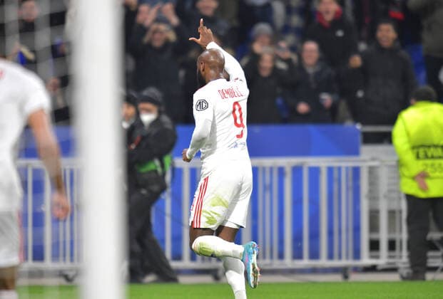 Joie de Moussa Dembele (lyon) FOOTBALL: Olympique Lyonnais vs FC Porto - Ligue Europa - 17 03 2022 FredericChambert Panoramic 