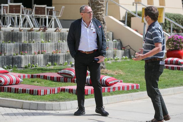 FORMULA 1 GULF AIR BAHRAIN GRAND PRIX 2022, 17 03 2022 Bahrain International Circuit, Sakhir, Bahrain on 17 March 2022 Stefano Domenicali during the FORMULA 1 GULF AIR BAHRAIN GRAND PRIX 2022, Phil Duncan Editorial Use Only Copyright: xPhilxDuncanx ESM-0401-0038