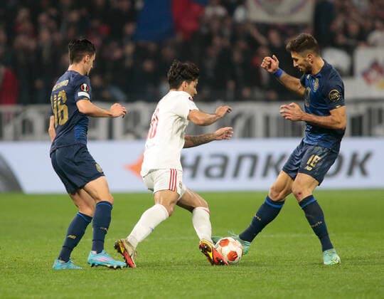 Lucas Paqueta of Olympique Lyonnais during the UEFA Europa League, Round of 16, 2nd leg football match between Olympique Lyonnais (Lyon) and FC Porto on March 17, 2022 at Groupama stadium in Decines-Charpieu near Lyon, France  Copyright: xNderimxKacelix xipa-agency.netx xx 0