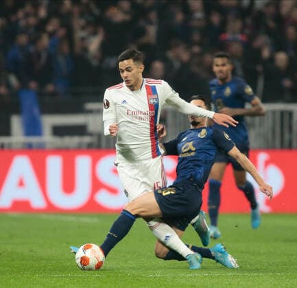 Romain Faivre of Olympique Lyonnais during the UEFA Europa League, Round of 16, 2nd leg football match between Olympique Lyonnais (Lyon) and FC Porto on March 17, 2022 at Groupama stadium in Decines-Charpieu near Lyon, France  Copyright: xNderimxKacelix xipa-agency.netx xx 0