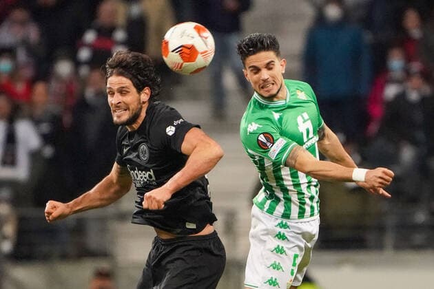 Goncalo Paciencia Eintracht Frankfurt vs Marc Batra Real Betis BalompiÃ Sevilla Frankfurt 17 03 2022 Eintracht Frankfurt vs Betis Sevilla, UEFA Europa League, Round of 16