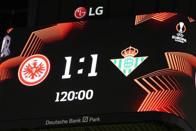Final score 1 1 Frankfurt 17 03 2022 Eintracht Frankfurt vs Betis Sevilla, UEFA Europa League, round of 16
