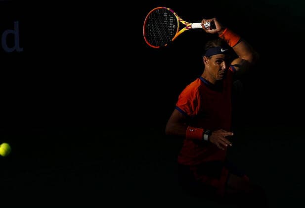 Mandatory Credit: Photo by Ella Ling Shutterstock (12849404bp) Rafael Nadal of Spain in action BNP Paribas Open, Tennis, Day 9, Indian Wells Tennis Garden, California, USA - 17 Mar 2022 BNP Paribas Open, Tennis, Day 9, Indian Wells Tennis Garden, California, USA - 17 Mar 2022  Copyright: xEllaxLing Shutterstockx 12849404bp