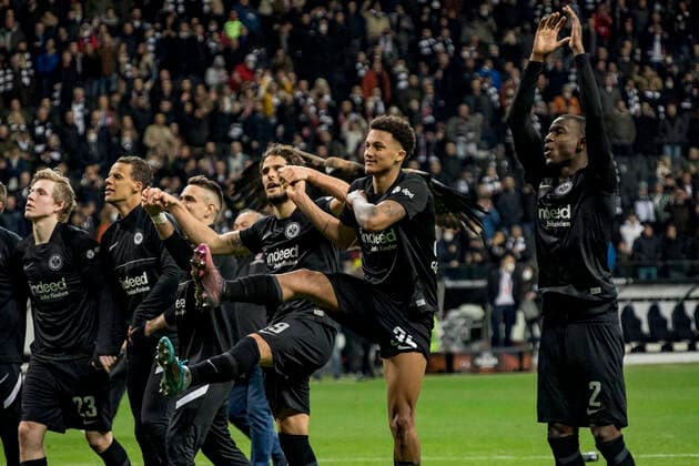 UEFA Europa League, Eintracht Frankfurt vs Real Betis Sevilla, Frankfurt, Deutsche Bank Park, 17 3 2022 Goncalo Paciencia Eintracht Frankfurt 39 Tuta Eintracht Frankfurt 35 , Eintracht Frankfurt vs Real Betis Sevilla, Frankfurt, Deutsche Bank Park, 18 3 2022 Copyright: xBEAUTIFULxSPORTS Gawlikx