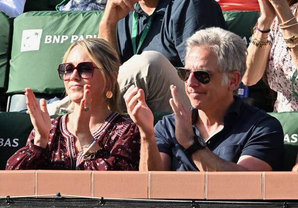 Tennis, ATP tournament in Indian Wells, Ben Stiller in the stands