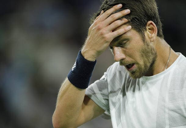 Mandatory Credit: Photo by Ella Ling Shutterstock (12849404db) Cameron Norrie of GBR frustrated BNP Paribas Open, Tennis, Day 9, Indian Wells Tennis Garden, California, USA - 17 Mar 2022 BNP Paribas Open, Tennis, Day 9, Indian Wells Tennis Garden, California, USA - 17 Mar 2022  Copyright: xEllaxLing Shutterstockx 12849404db