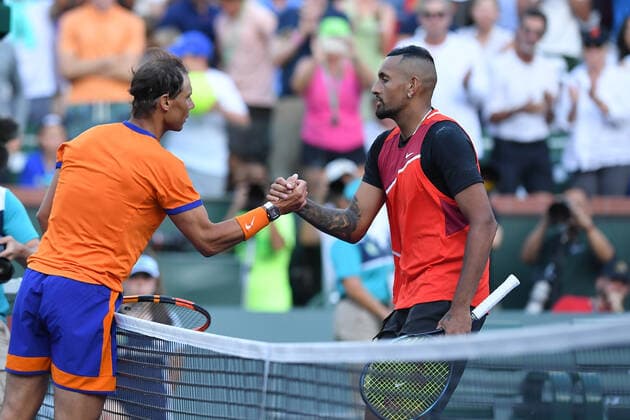 Rafael Nadal (Esp) vs Nick Kyrgios TENNIS : BNP Paribas Open 2022 - 17 03 2023 AntoineCouvercelle Panoramic 