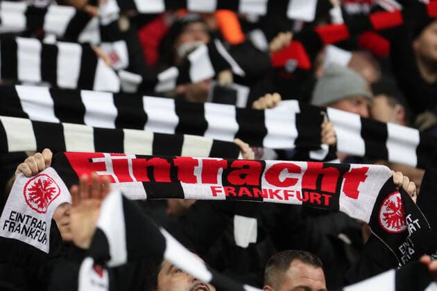 Europa League Round of 16 Eintracht Frankfurt Real Betis Sevilla on 17 03 2022 at Deutsche Bank Park in Frankfurt scarf of Eintracht Frankfurt UR