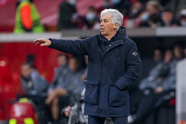17 03 2022, Football, 2021 2022 season, UEFA Europa League, Round of 16, Second leg, Round 2 2, Bayer Leverkusen Atalanta Bergamo, Head coach Gian Piero Gasperini Atalanta Bergamo , Photo Dennis Ewert RHR PHOTO xRHR PHOTO DEx