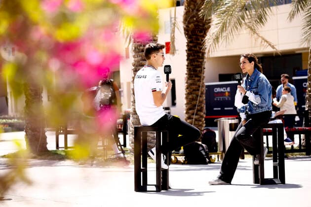 63 George Russell GBR, Mercedes AMG Petronas F1 Team , F1 Grand Prix of Bahrain at Bahrain International Circuit on March 18, 2022 in Sakhir, Bahrain Photo by HOCH ZWEI Sakhir Bahrain