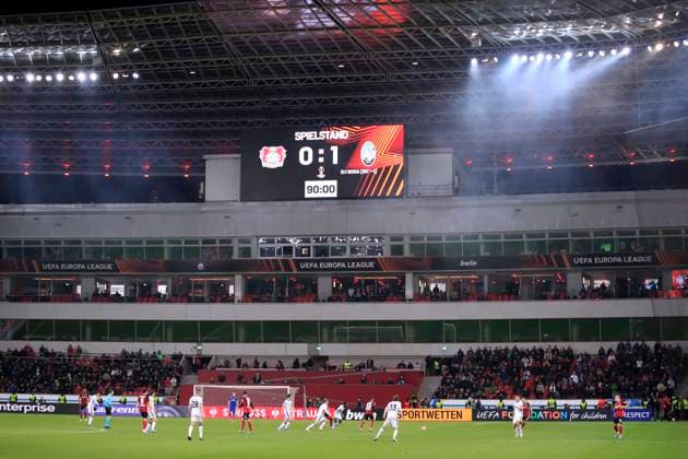 Final Result Team Bayer 04 Leverkusen UEFA Europa League Season 2021 2022 Match Bayer 04 Leverkusen Atalanta Bergamo 0 1 on 17 03 2022 in Leverkusen DFL REGULATIONS PROHIBIT ANY USE OF PHOTOGRAPHS as IMAGE SEQUENCES and or QUASI VIDEO