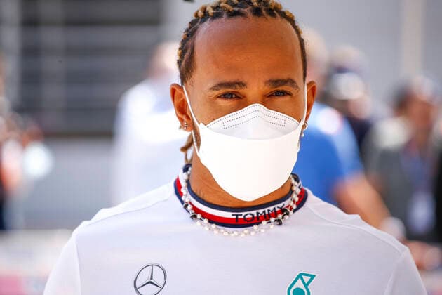 44 Lewis Hamilton GBR, Mercedes AMG Petronas F1 Team , F1 Grand Prix of Bahrain at Bahrain International Circuit on March 18, 2022 in Sakhir, Bahrain Photo by HOCH ZWEI Sakhir Bahrain