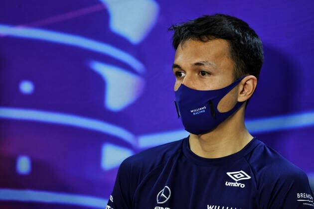 ALBON Alexander (tha), Williams Racing FW44, portraitt press conference, PK, Pressekonferenz during the Formula 1 Gulf Air Bahrain Grand Prix 2022, 1st round of the 2022 FIA Formula One World Championship, WM, Weltmeisterschaft on the Bahrain International Circuit, from March 18 to 20, 2022 in Sakhir, Bahrain - F1 - BAHRAIN GRAND PRIX 2022 DPPI Panoramic PressCon2ED_102