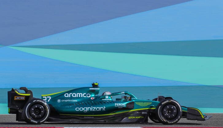 FORMULA 1 GULF AIR BAHRAIN GRAND PRIX 2022, 18 03 2022 Bahrain International Circuit, Sakhir, Bahrain on 18 March 2022 Nicolas Hulkenberg (GER), Aston Martin, AMR22 Nico during P1 FORMULA 1 GULF AIR BAHRAIN GRAND PRIX 2022, Phil Duncan Editorial Use Only Copyright: xPhilxDuncanx ESM-0406-0048