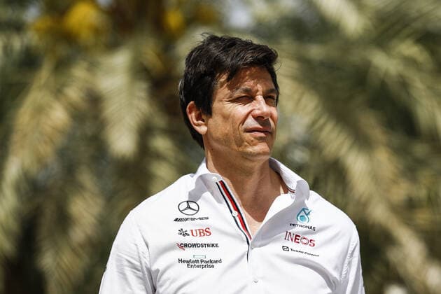 WOLFF Toto (aut), Team Principal & CEO of Mercedes AMG F1 Team, portrait during the Formula 1 Gulf Air Bahrain Grand Prix 2022, 1st round of the 2022 FIA Formula One World Championship, WM, Weltmeisterschaft on the Bahrain International Circuit, from March 18 to 20, 2022 in Sakhir, Bahrain - F1 - BAHRAIN GRAND PRIX 2022 DPPI Panoramic  00122004__B3_7633