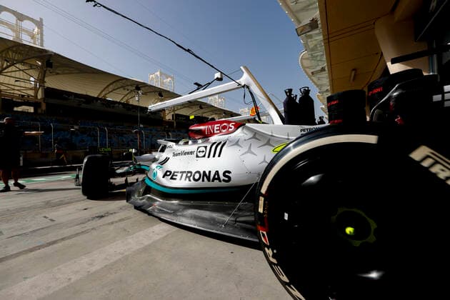 44 Lewis Hamilton GBR, Mercedes AMG Petronas F1 Team , F1 Grand Prix of Bahrain at Bahrain International Circuit on March 19, 2022 in Sakhir, Bahrain Photo by HOCH ZWEI Sakhir Bahrain