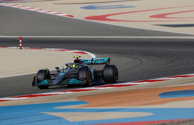 44 Lewis Hamilton GBR, Mercedes AMG Petronas F1 Team , F1 Grand Prix of Bahrain at Bahrain International Circuit on March 19, 2022 in Sakhir, Bahrain Photo by HOCH ZWEI Sakhir Bahrain