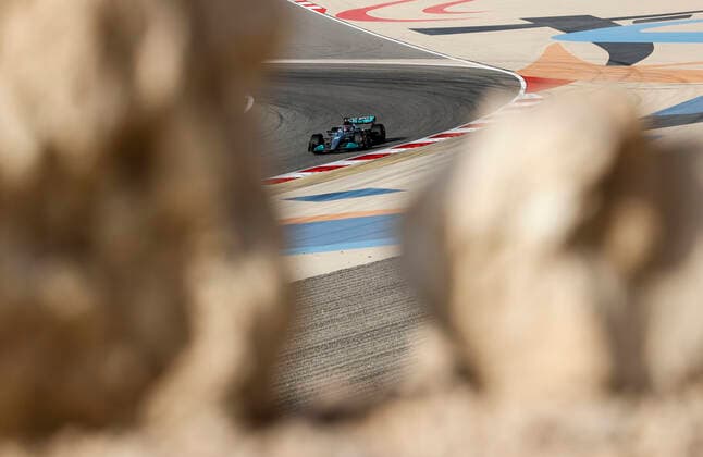 63 George Russell GBR, Mercedes AMG Petronas F1 Team , F1 Grand Prix of Bahrain at Bahrain International Circuit on March 19, 2022 in Sakhir, Bahrain Photo by HOCH ZWEI Sakhir Bahrain
