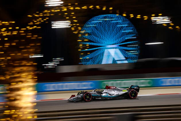 44 Lewis Hamilton GBR, Mercedes AMG Petronas F1 Team , F1 Grand Prix of Bahrain at Bahrain International Circuit on March 19, 2022 in Sakhir, Bahrain Photo by HOCH ZWEI Sakhir Bahrain