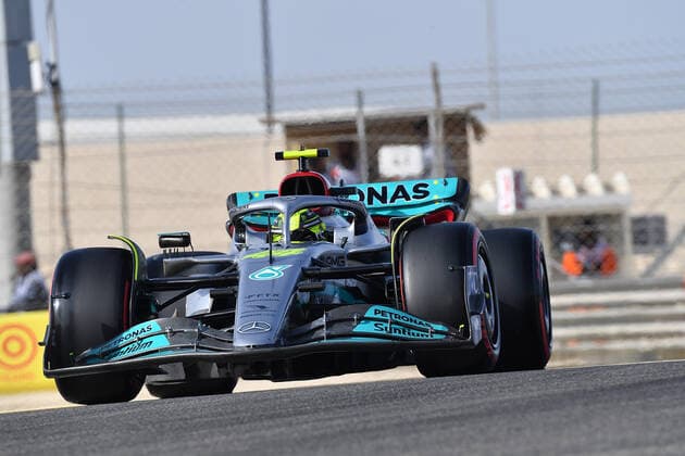 19 03 2022, Bahrain International Circuit, Sakhir, Formula 1 in Bahrain 2022 , in picture Lewis Hamilton GBR , Mercedes AMG Petronas Formula One Team photo EU Images Sakhir Bahrain International Circuit Bahrain  eu-images-506