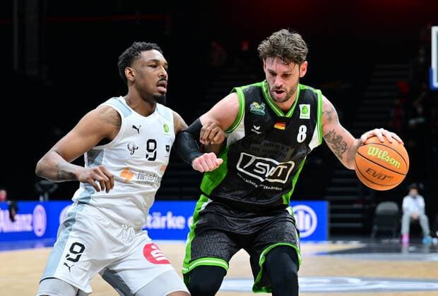 19 03 2022 Basketball Season 2021 2022 2 Bundesliga Pro A 30 Matchday Nürnberg Falcons Basketball Club NBC Römerstrom Gladiators Trier Josh Price 9, Nürnberg Falcons BC NBC Enosch Wolf 8, Römerstrom Gladiators Trier