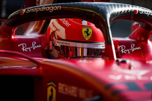 Sport Themen der Woche KW11 16 LECLERC Charles (mco), Scuderia Ferrari F1-75, action during the Formula 1 Gulf Air Bahrain Grand Prix 2022, 1st round of the 2022 FIA Formula One World Championship, WM, Weltmeisterschaft on the Bahrain International Circuit, from March 18 to 20, 2022 in Sakhir, Bahrain - F1 - BAHRAIN GRAND PRIX 2022 DPPI Panoramic  20220319_G00D7996