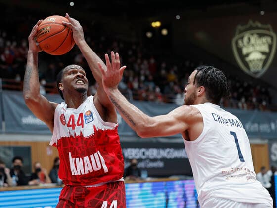 19 03 2022, Basketball, BBL, s Oliver Wuerzburg MLP Academics Heidelberg, GER, Wuerzburg, tectake Arena Picture from left William Buford s Oliver Wuerzburg and Brekkott Chapman MLP Academics Heidelberg Copyright: HMBxMedia xHeikoxBecker
