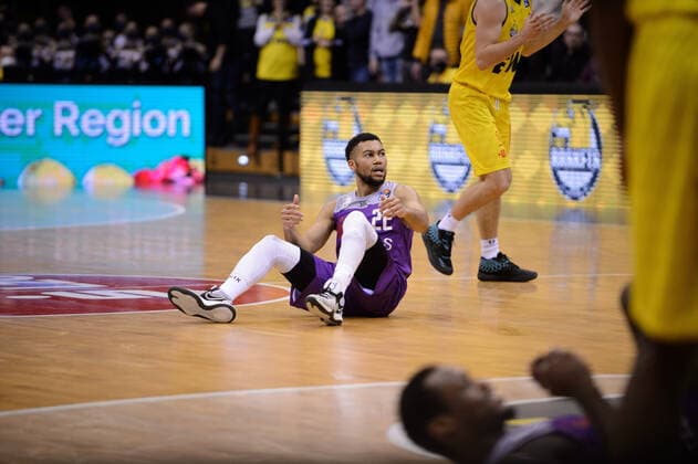 Stephen Brown Jr 22 BG Göttingen during the game EWE Baskets Oldenburg vs BG Göttingen Basketball, easyCredit BBL, season 2021 2022, 26 matchday, 29 03 2022 Copyright xErikxHillmer EIBNERx EP EHR EWE Baskets Oldenburg vs BG Göttingen Basketball, easyCredit BBL, season 2021 2022, 26 matchday, 29 03 2022 Oldenburg Copyright: xErikxHillmer EIBNERx EP_EHR