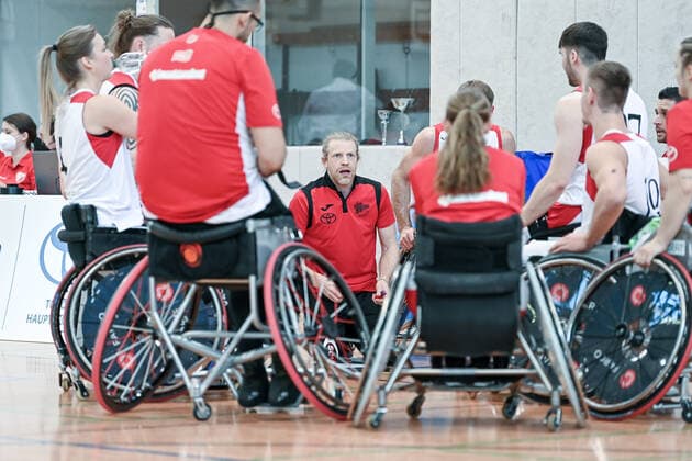 1 Wheelchair Basketball Bundesliga, RBC Koeln99ers vs Rhine River Rhinos, 19 03 2022 Mathew Foden Trainer RBC Koeln99ers , 1 Wheelchair Basketball Bundesliga, RBC Koeln99ers vs Rhine River Rhinos on 19 03 2022 in Sporthalle Bergischer Ring, in Koeln Nordrhein Westfalen Copyright: xBEAUTIFULxSPORTS Mueller-Laschetx