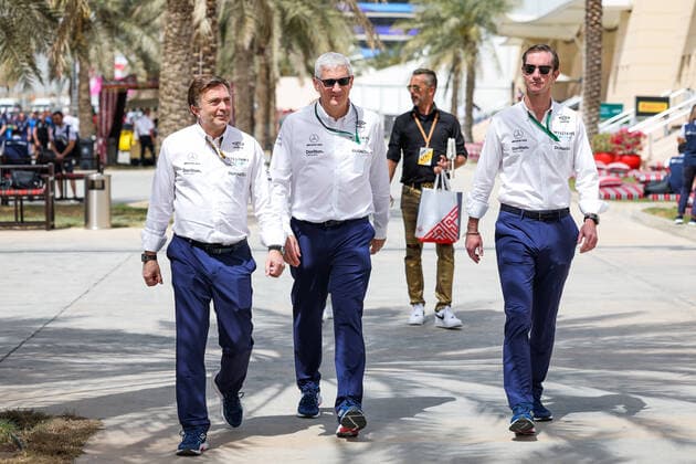 CAPITO Jost, Chief Executive Officer of Williams Racing, SAVAGE Matthew, Chairman of Dorilton Capital, during the Formula 1 Gulf Air Bahrain Grand Prix 2022, 1st round of the 2022 FIA Formula One World Championship, WM, Weltmeisterschaft on the Bahrain International Circuit, from March 18 to 20, 2022 in Sakhir, Bahrain - F1 - BAHRAIN GRAND PRIX 2022 - RACE DPPI Panoramic 20220320_GOOD8288