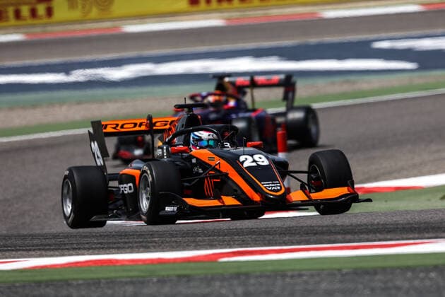 29 COLAPINTO Franco (arg), Charouz Racing System, Dallara F3, action during the 1st round of the 2022 FIA Formula 3 Championship from March 18 to 20, 2022 on the Bahrain International Circuit, in Sakhir, Bahrain - AUTO - FORMULA 3 2022 - BAHRAIN DPPI Panoramic  BAH_GP_DL-9929