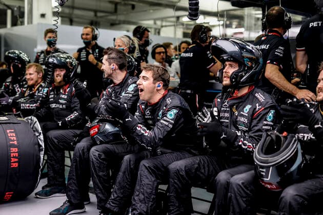 Mercedes AMG Petronas F1 Team, F1 Grand Prix of Bahrain at Bahrain International Circuit on March 20, 2022 in Sakhir, Bahrain Photo by HOCH ZWEI Sakhir Bahrain