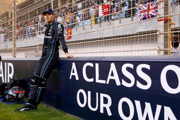 63 George Russell GBR, Mercedes AMG Petronas F1 Team , F1 Grand Prix of Bahrain at Bahrain International Circuit on March 20, 2022 in Sakhir, Bahrain Photo by HOCH ZWEI Sakhir Bahrain