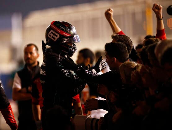 63 George Russell GBR, Mercedes AMG Petronas F1 Team , F1 Grand Prix of Bahrain at Bahrain International Circuit on March 20, 2022 in Sakhir, Bahrain Photo by HOCH ZWEI Sakhir Bahrain