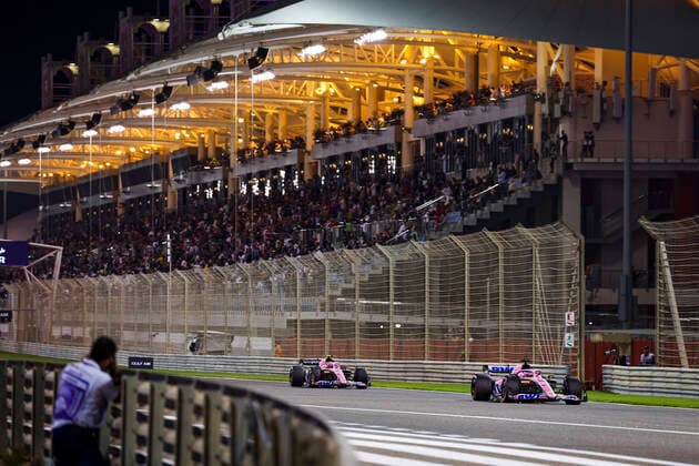 14 Fernando Alonso ESP, BWT Alpine F1 Team , 31 Esteban Ocon FRA, BWT Alpine F1 Team , F1 Grand Prix of Bahrain at Bahrain International Circuit on March 20, 2022 in Sakhir, Bahrain Photo by HOCH ZWEI Sakhir Bahrain