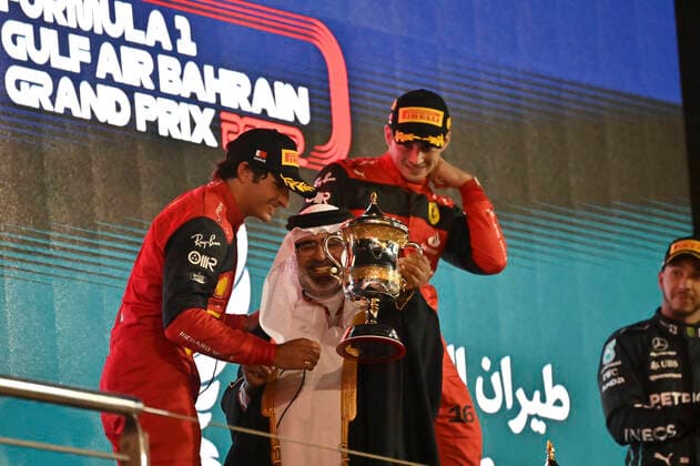 55 Carlos Sainz ESP, Scuderia Ferrari , F1 Grand Prix of Bahrain at Bahrain International Circuit on March 20, 2022 in Sakhir, Bahrain Photo by HOCH ZWEI Sakhir Bahrain