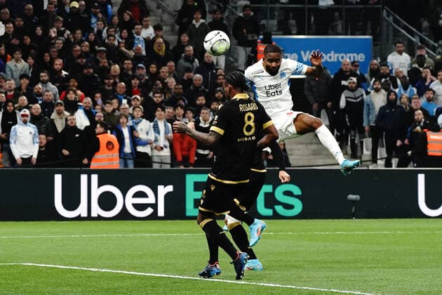 But - Cedric Bakambu (Olympique de Marseille) FOOTBALL : Olympique de Marseille vs OGC Nice - Ligue 1 Uber Eats - Marseille - 20 03 2021 NorbertScanella Panoramic 