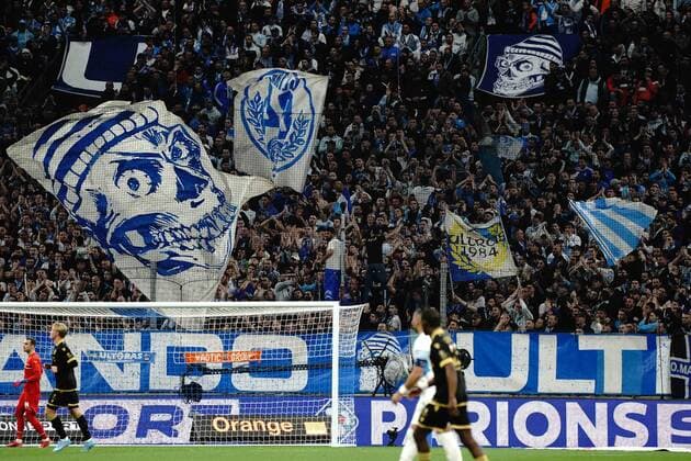Supporters de l OM FOOTBALL : Olympique de Marseille vs OGC Nice - Ligue 1 Uber Eats - Marseille - 20 03 2021 NorbertScanella Panoramic 