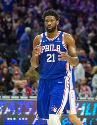 Philadelphia, Pennsylvania, United States of America, March 20th 2022: Joel Embiid (76ers 21)& xA