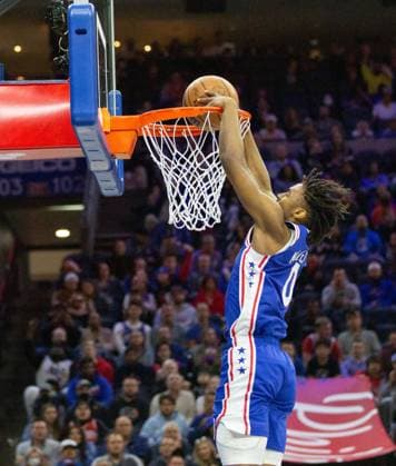 Philadelphia, Pennsylvania, United States of America, March 20th 2022: Tyrese Maxey (76ers 0)& xA