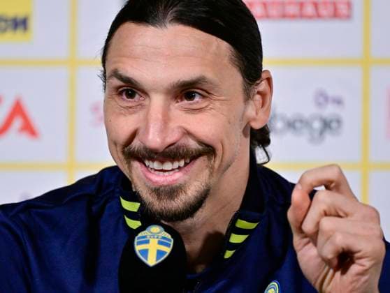 Sweden s forward Zlatan Ibrahimovic gestures during a news conference at Friends Arena in Stockholm, Sweden, on March 22, 2022 Sweden will face Czech Republic in a FIFA World Cup Qatar 2022 play off qualifying soccer match on 24 March 2022 STOCKHOLM SWEDEN SOCCER x10030x,  Copyright: xJonasxEkstromer TTx SWEDEN FIFA WORLD CUP 2022 PLAY-OFF