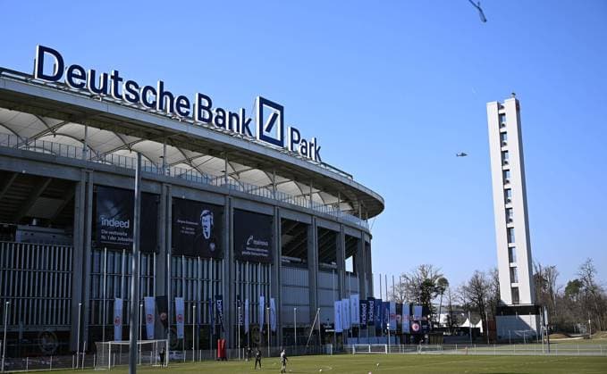 23 03 2022, xjhx, football UEFA, Germany DFB national team training emspor, v l A helicopter of the Federal Police circles over the stadium grounds DFL DFB REGULATES PROHIBIT ANY USE OF PHOTOGRAPHS as IMAGE SEQUENCES and or QUASI VIDEO Frankfurt am Main