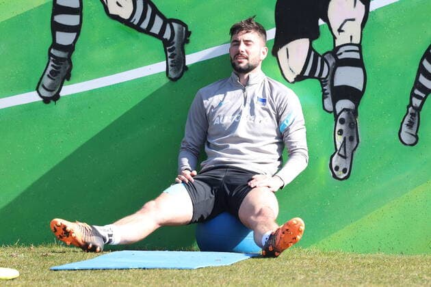 Sport Themen der Woche KW12 DEU, DFL, 1. FBL Hertha BSC, Training, 23.03.2022, Sportforum, Berlin, DEU, DFL, 1. FBL Hertha BSC, Training, im Bild Marco Richter (Hertha BSC Berlin 23) Foto: Juergen Engler nordphoto GmbH DFL - regulations prohibit any use of Photographs as image sequences and or quasi-video *** Local Caption *** Foto: Engler nordphoto GmbH *** DEU, DFL, 1 FBL Hertha BSC, Training, 23 03 2022, Sportforum, Berlin, DEU, DFL, 1 FBL Hertha BSC, Training, in picture Marco Richter Hertha BSC Berlin 23 Foto Juergen Engler nordphoto GmbH DFL regulations prohibit any use of Photographs as image sequences and or quasi video Local Caption Foto Engler nordphoto GmbH nordphotoxGmbHx xEngler nph00076