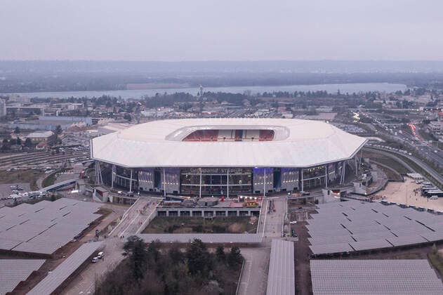 LYON, FRANCE MARCH 17 A view of Groupama Stadium ahead of UEFA Europa League Round of 16 Leg Two match between Olympique Lyon and FC Porto on March 17, 2022 in Lyon, France Lyon Groupama Stadium France  Copyright: xJustPictures.ch MarcioxMachadox