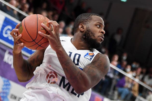 BG Göttingen MLP Academics Heidelberg 23 03 2022, Basketball Bundesliga, season 2021 2022, 19 matchday, BG Göttingen MLP Academics Heidelberg Heidelbergs Kelvin Martin on the ball Göttingen Lower Saxony Germany