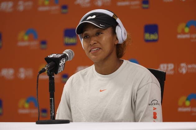 March 23, 2022, Miami Gardens, Florida, United States Of America: MIAMI GARDENS, FLORIDA - MARCH 23: Naomi Osaka of Japan at press conference, PK, Pressekonferenz after defeating Astra Sharma of Australia in her first round match on day 3 of the Miami Open at Hard Rock Stadium on March 23, 2022 in Miami Gardens, Florida ...People: Naomi Osaka Miami Gardens United States Of America - ZUMAs214 20220323_zda_s214_049 Copyright: xSMGx