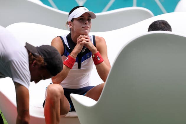 March 23, 2022, Miami Gardens, Florida, United States Of America: MIAMI GARDENS, FLORIDA - MARCH 23: Ajla Tomljanovic on day 3 of the Miami Open at Hard Rock Stadium on March 23, 2022 in Miami Gardens, Florida...People: Ajla Tomljanovic Miami Gardens United States Of America - ZUMAs214 20220323_zda_s214_086 Copyright: xSMGx