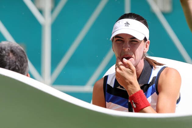 March 23, 2022, Miami Gardens, Florida, United States Of America: MIAMI GARDENS, FLORIDA - MARCH 23: Ajla Tomljanovic on day 3 of the Miami Open at Hard Rock Stadium on March 23, 2022 in Miami Gardens, Florida...People: Ajla Tomljanovic Miami Gardens United States Of America - ZUMAs214 20220323_zda_s214_093 Copyright: xSMGx